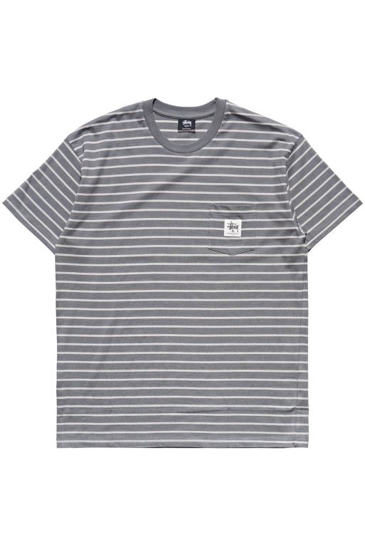 Stussy Mens Kalorama Stripe SS T Shirt Brown - QGXKZ7936